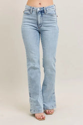 Tummy Control Vintage Wash Side Slit Slim Boot Jeans with Plus Size Judy Blue